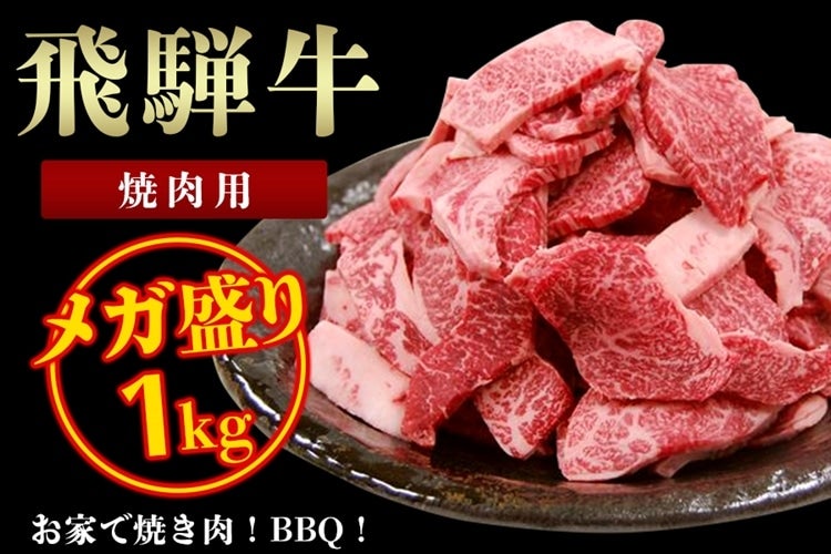 飛騨牛 メガ盛り 焼肉用 1kg（1000g×1）