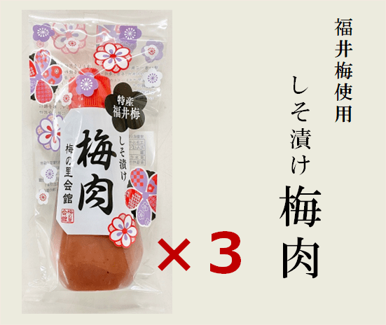 福井梅　しそ漬け梅肉(ねり梅)3本